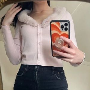 Aritzia Sunday Best pink cardigan